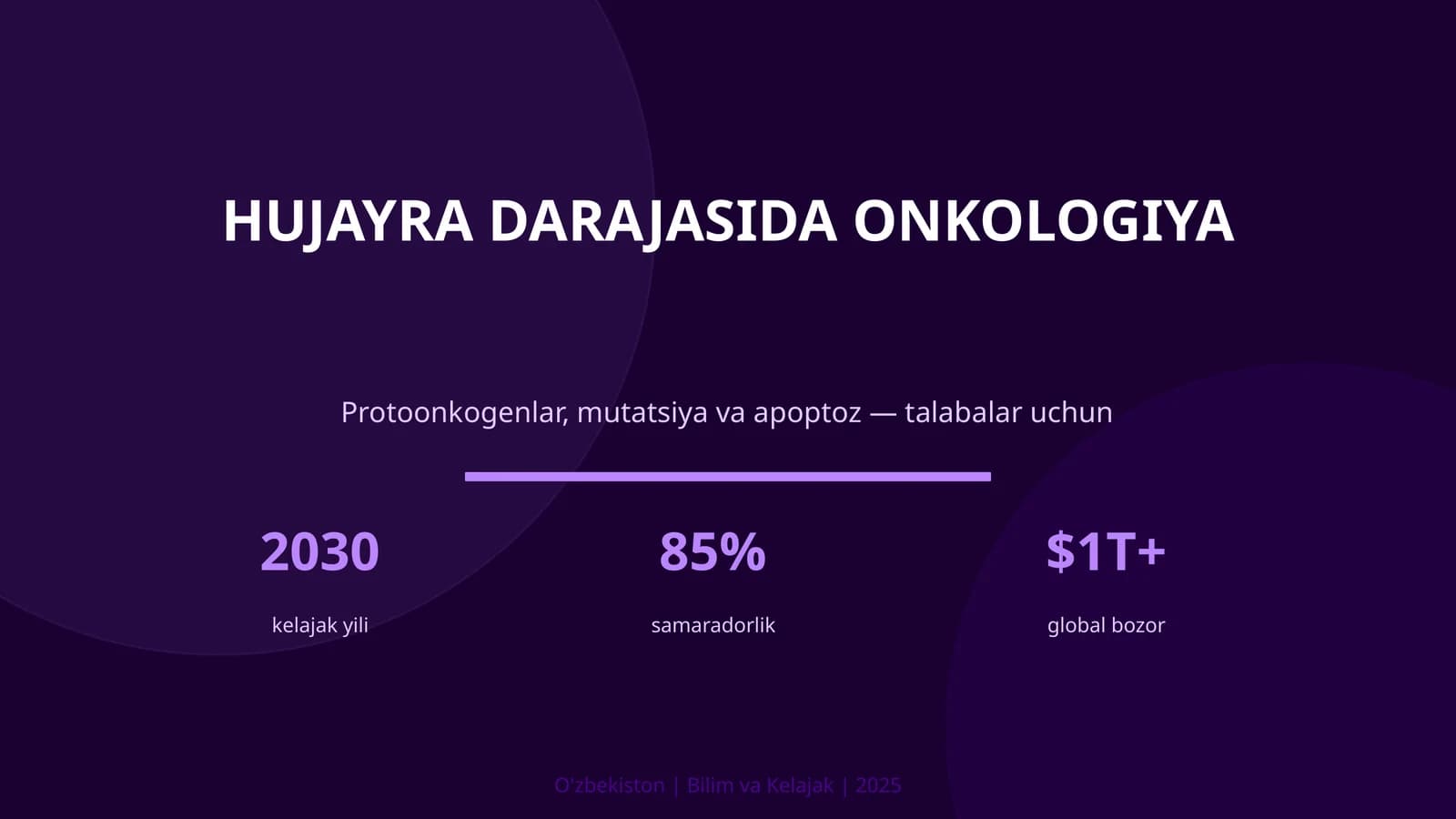 HUJAYRA DARAJASIDA ONKOLOGIYA