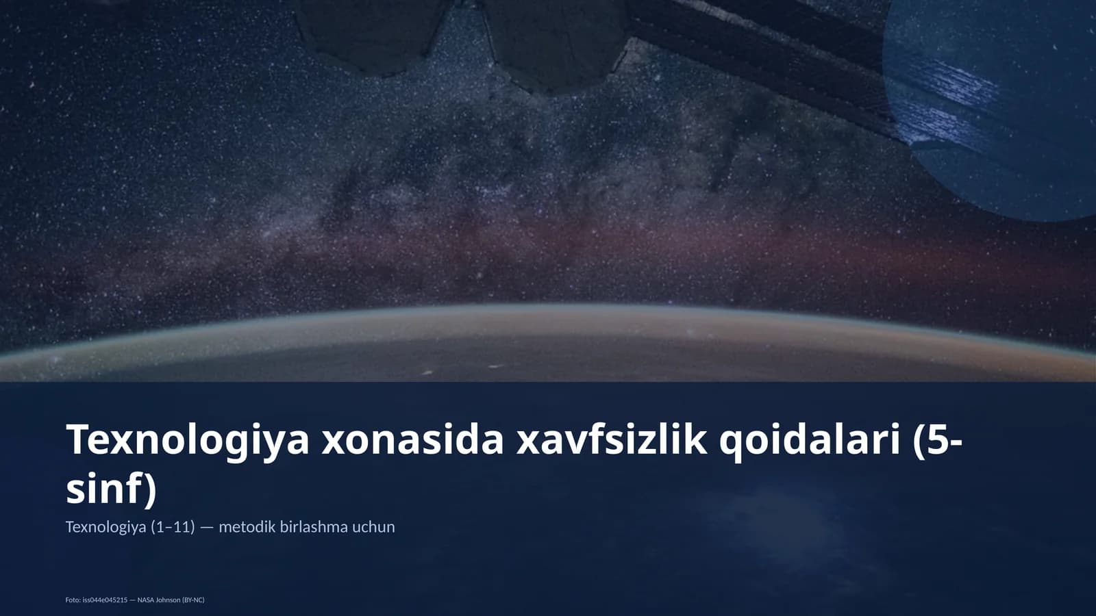 Texnologiya xonasida xavfsizlik qoidalari (5-sinf)
