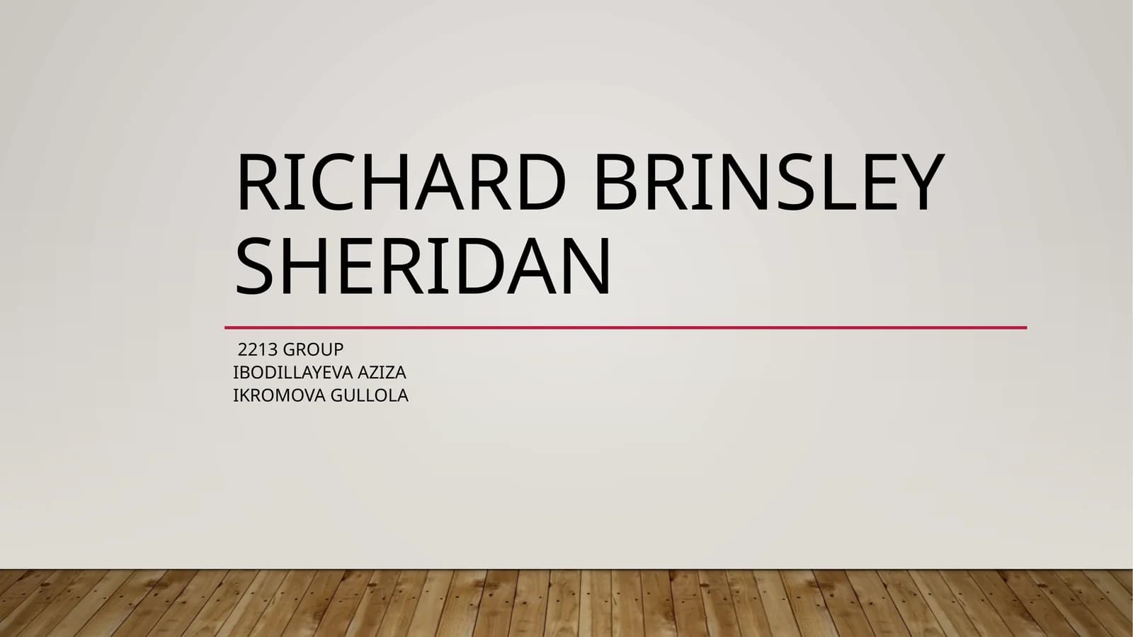 Richard Brinsley Sheridan