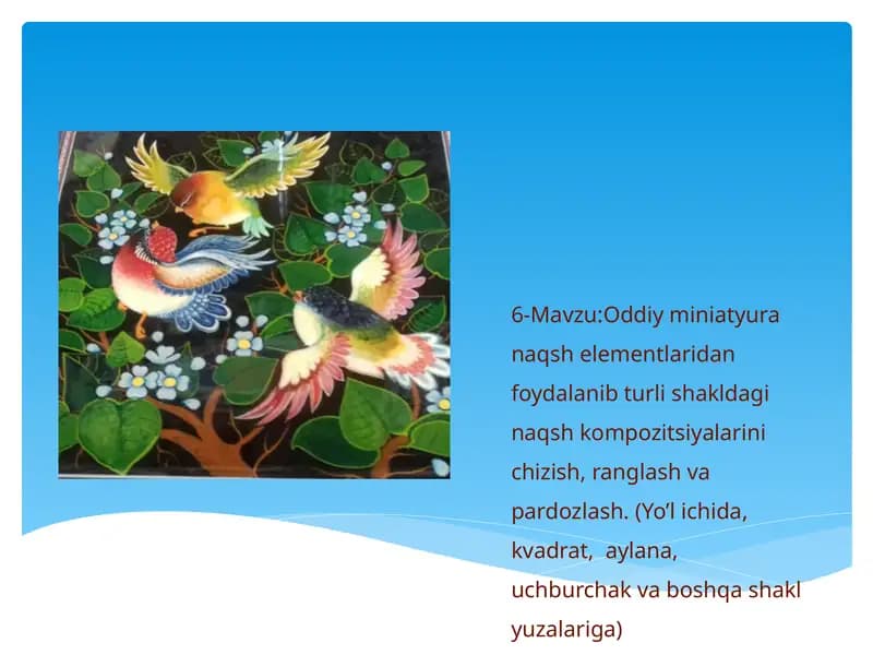 Oddiym iniatorya naqsh elementlari