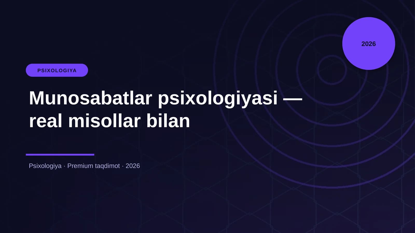 Munosabatlar psixologiyasi — real misollar bilan