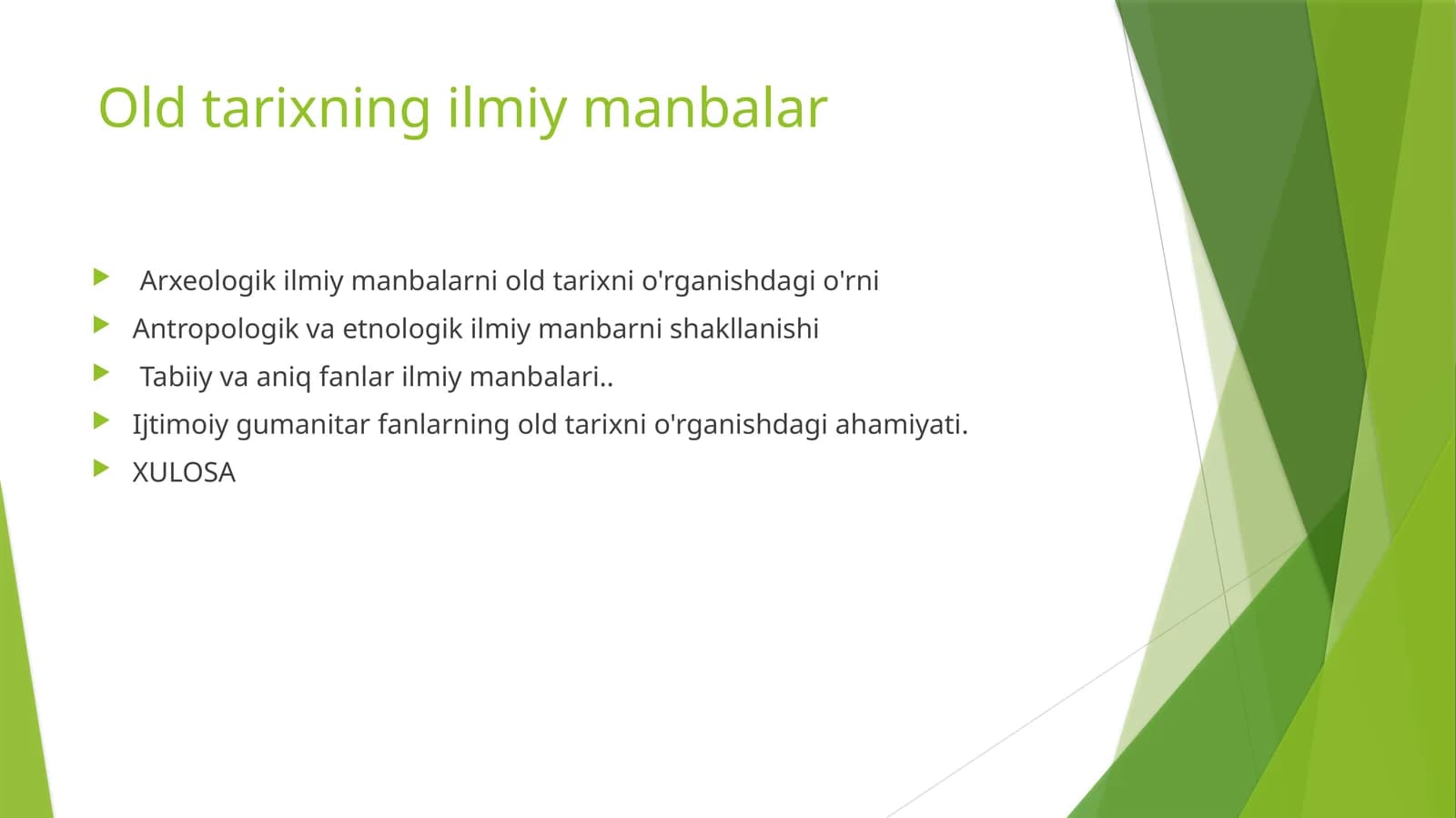 Tarixiy Manbalar