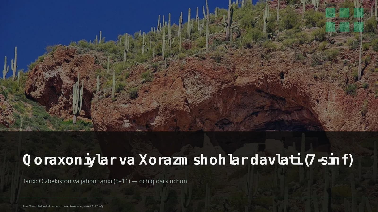 Qoraxoniylar va Xorazmshohlar davlati (7-sinf)