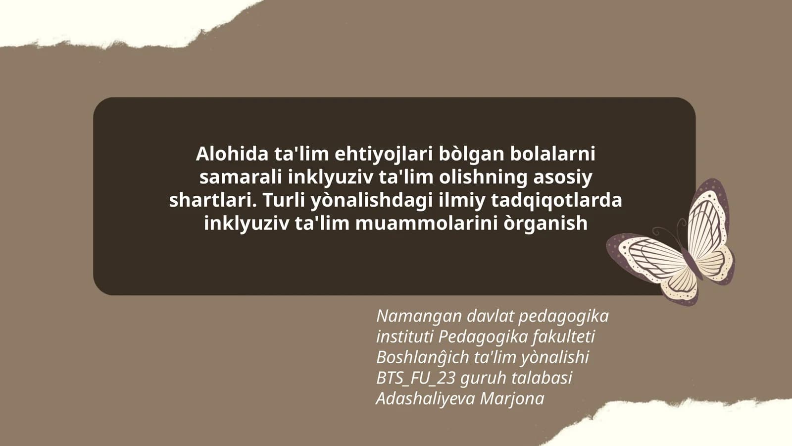Alohida ta'lim ehtiyojlari bòlgan bolalarni samarali inklyuziv ta'lim olishning asosiy shartlari. Turli yònalishdagi ilmiy tadqiqotlarda inklyuziv ta'lim muammolarini òrganish