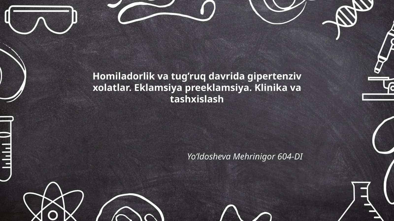 Homiladorlik va tug’ruq davrida gipertenziv xolatlar. Eklamsiya preeklamsiya. Klinika va tashxislash