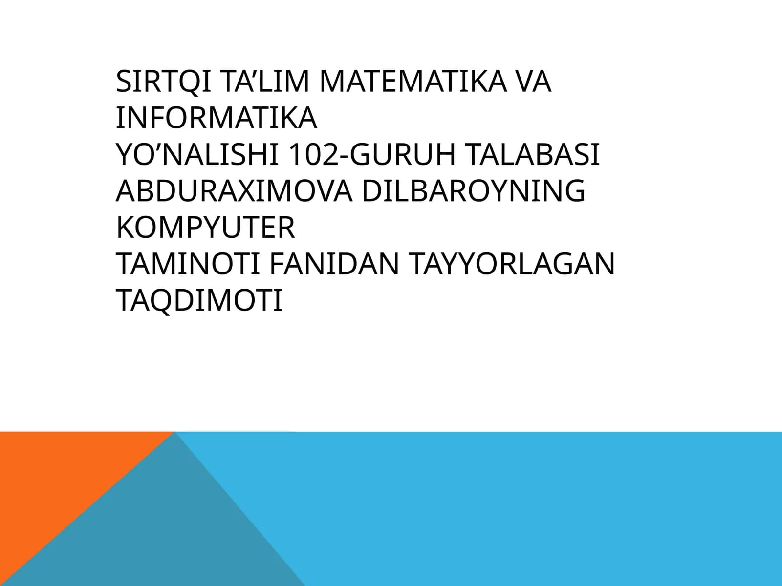Ona  plataga  yangi  o’rnatilgan  haritani ishini BIOS orqali boshqarish