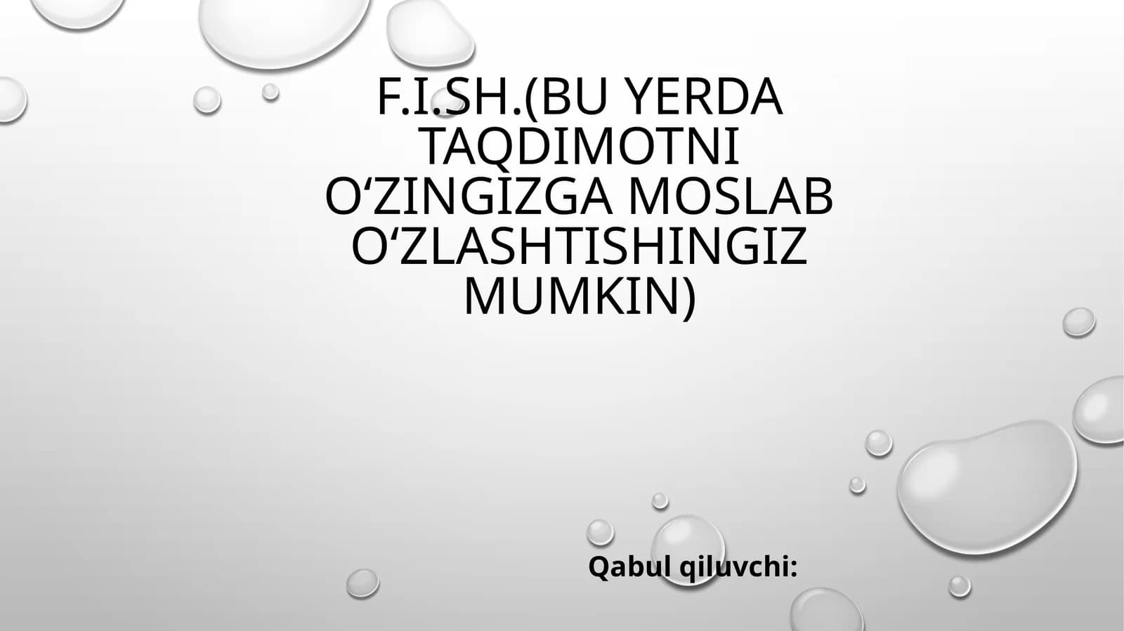 Vitaminlar mavzusidan taqdimot
