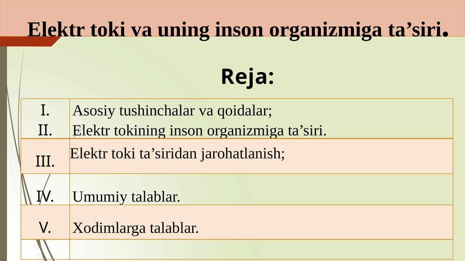 Elektr tokivauninginsonorganizmigata’siri