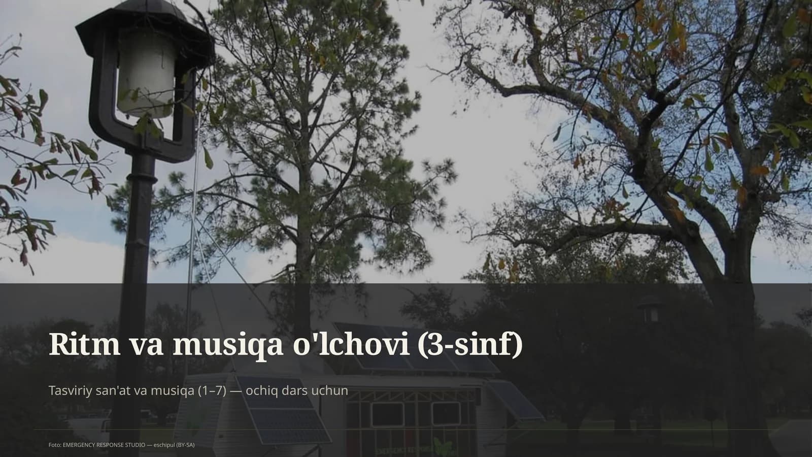 Ritm va musiqa o'lchovi (3-sinf)