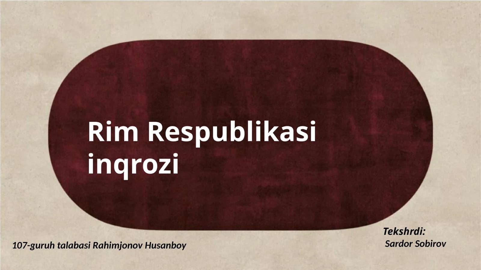 Rim Respublikasi inqrozi