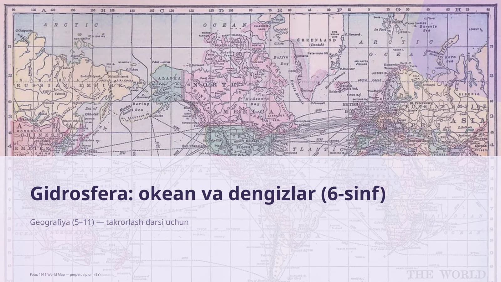 Gidrosfera: okean va dengizlar (6-sinf)