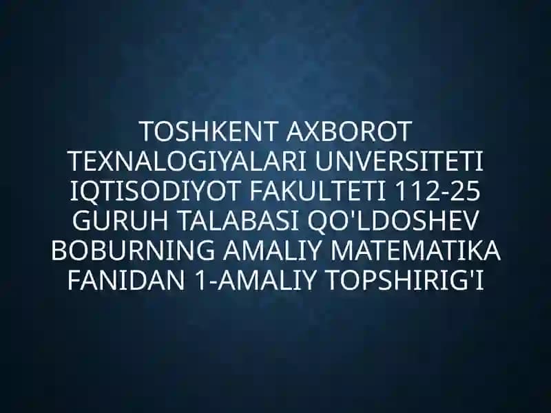 Chiziqli programmalashtirish usullari