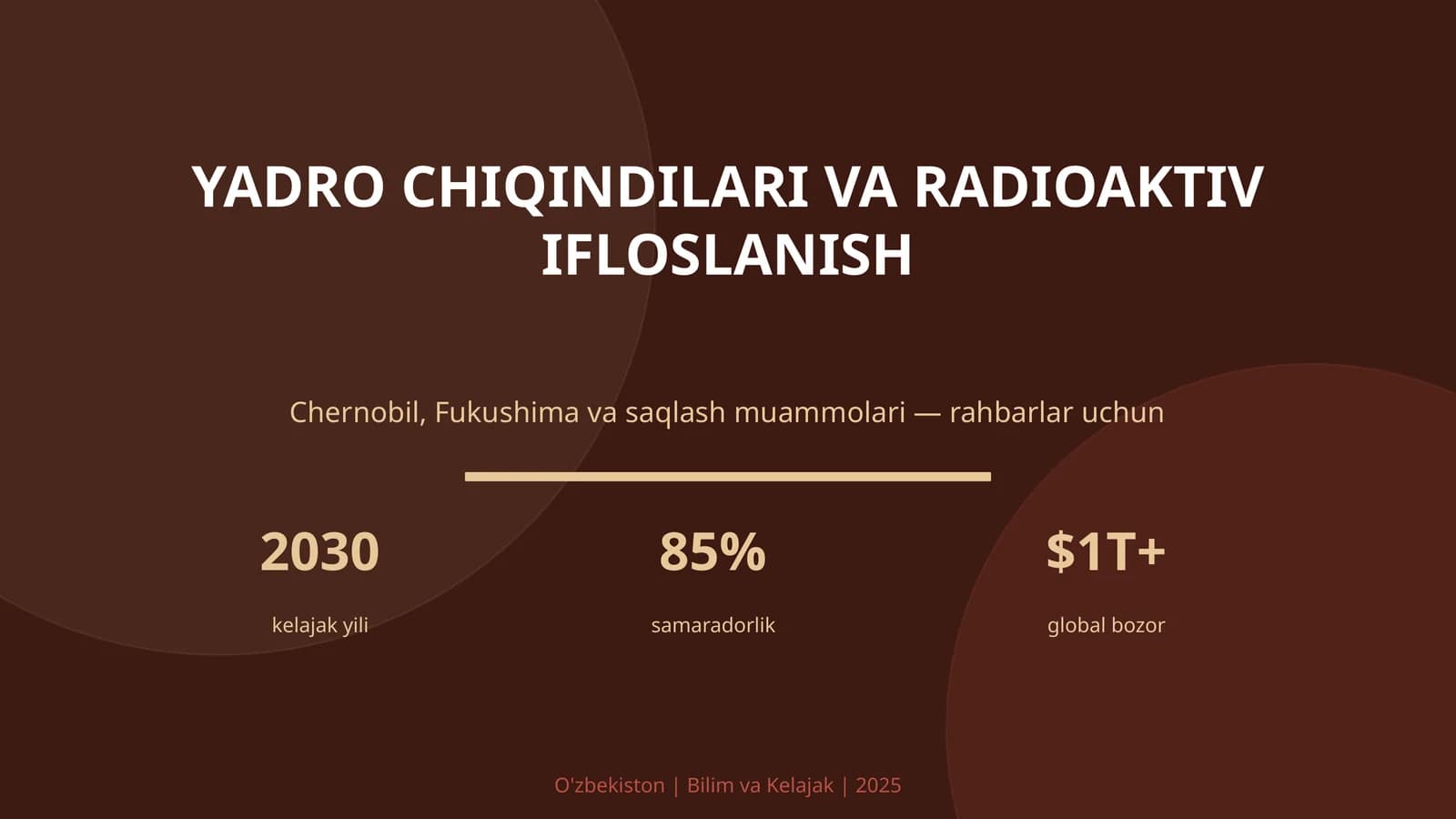 Yadro chiqindilari va radioaktiv ifloslanish