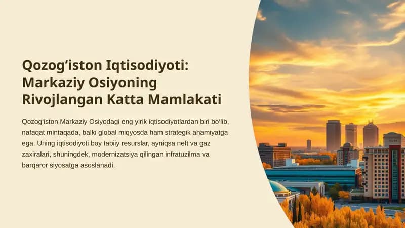Qozog‘iston Iqtisodiyoti