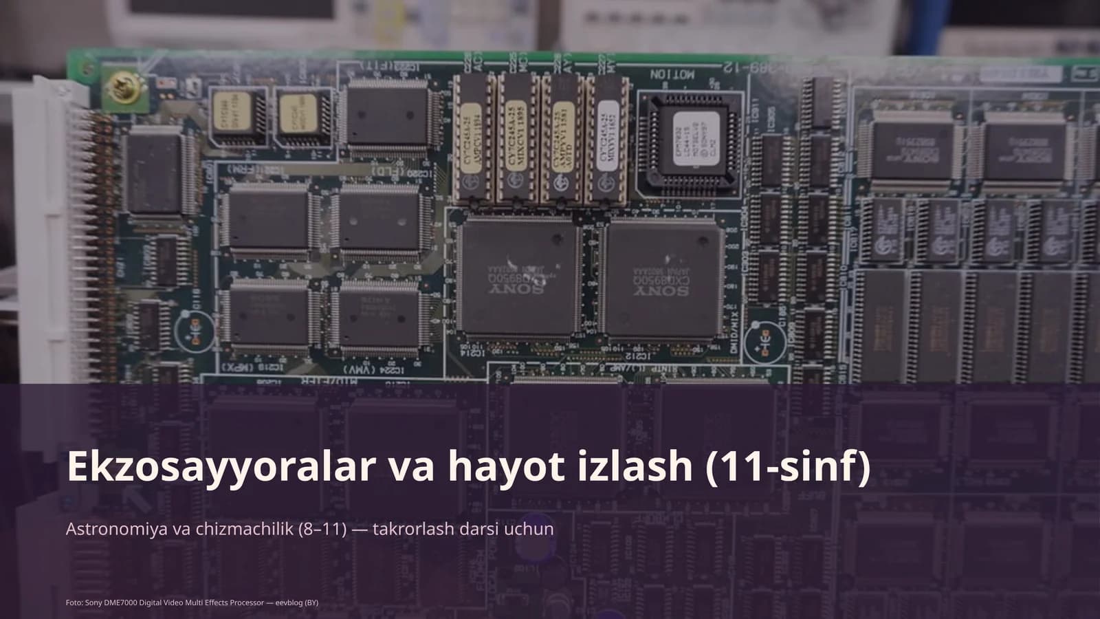 Ekzosayyoralar va hayot izlash (11-sinf)