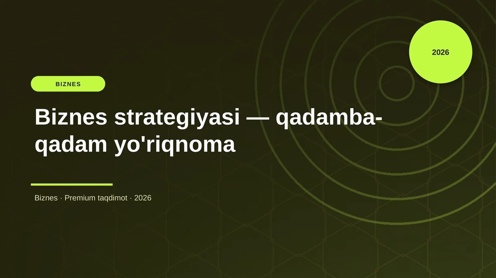 Biznes strategiyasi — qadamba-qadam yo'riqnoma