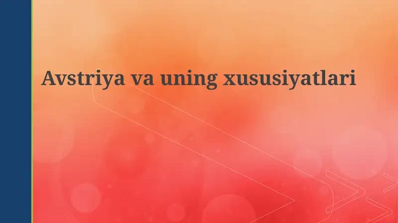 Avstriyavauningxususiyatlari