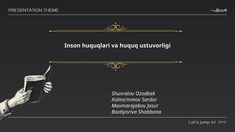 Inson huquqlari va huquq ustuvorligi