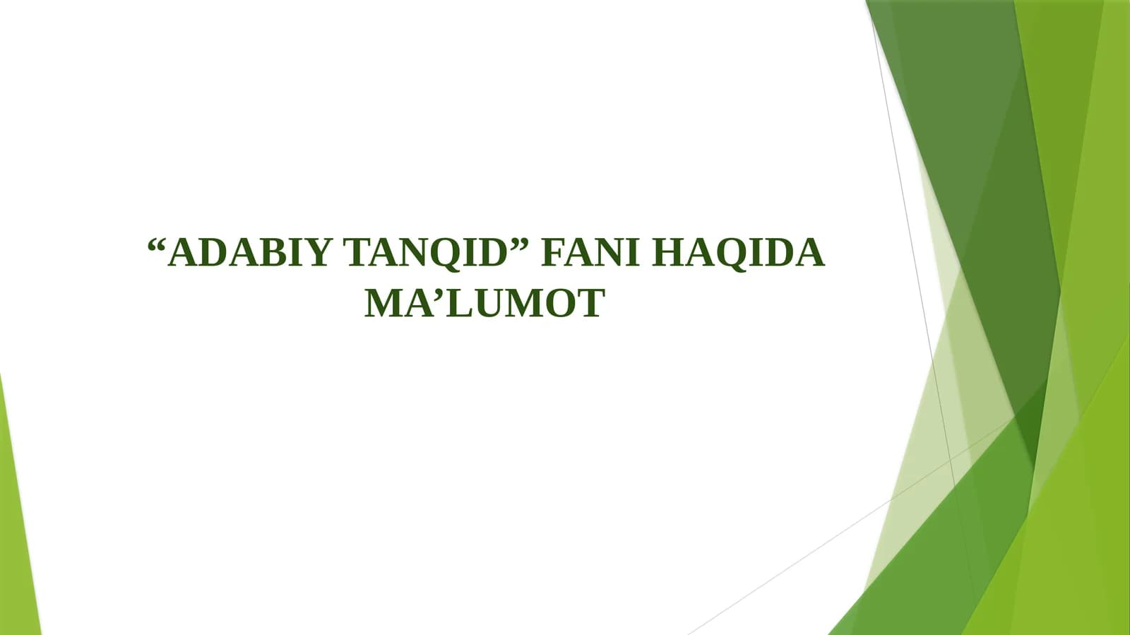 Adabiy tanqid fani