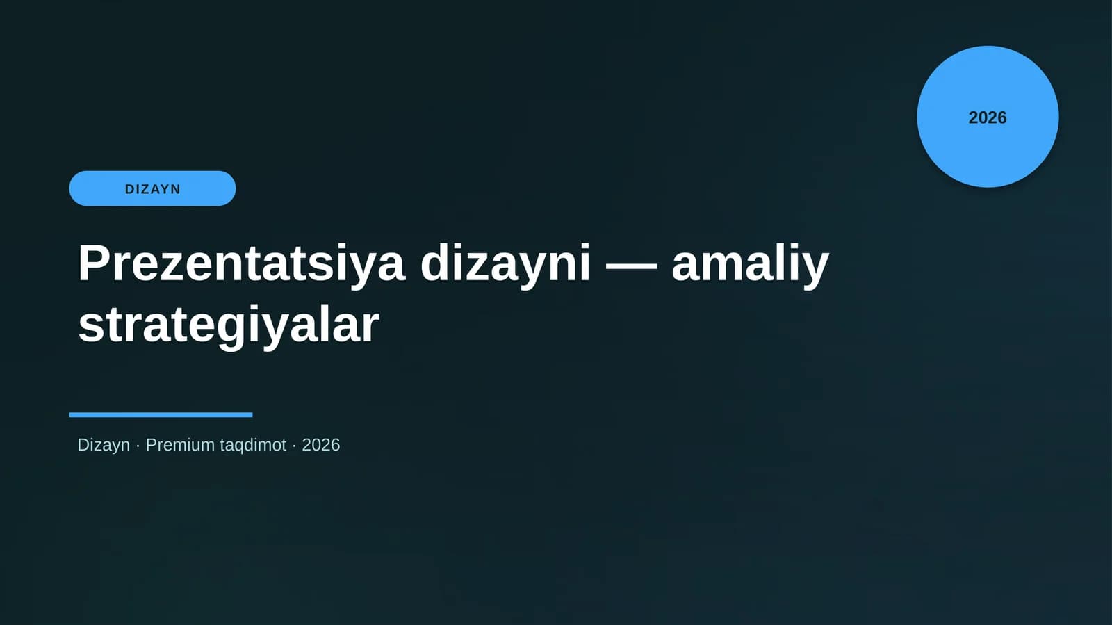 Prezentatsiya dizayni — amaliy strategiyalar
