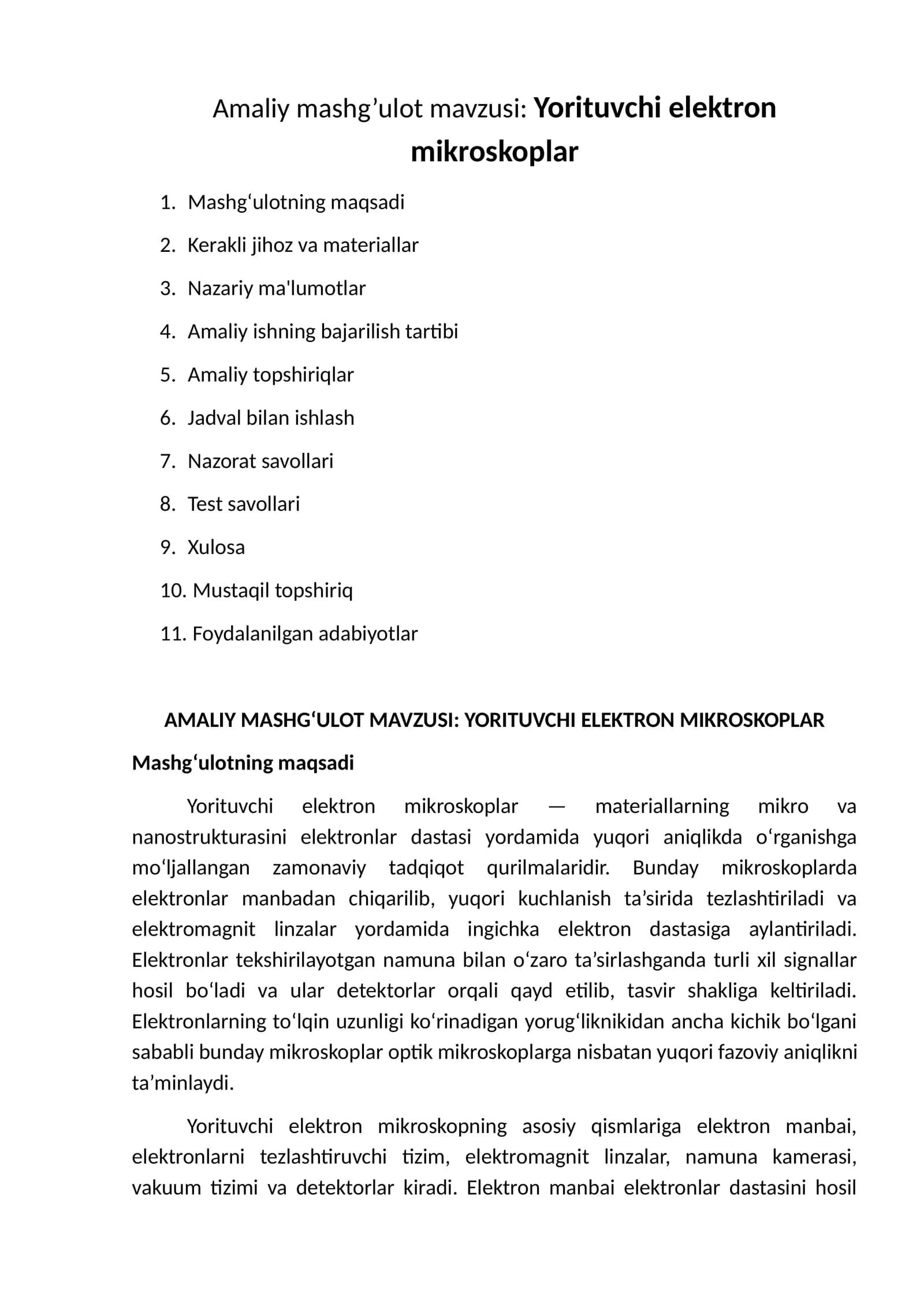 Yorituvchi elektron mikroskoplar