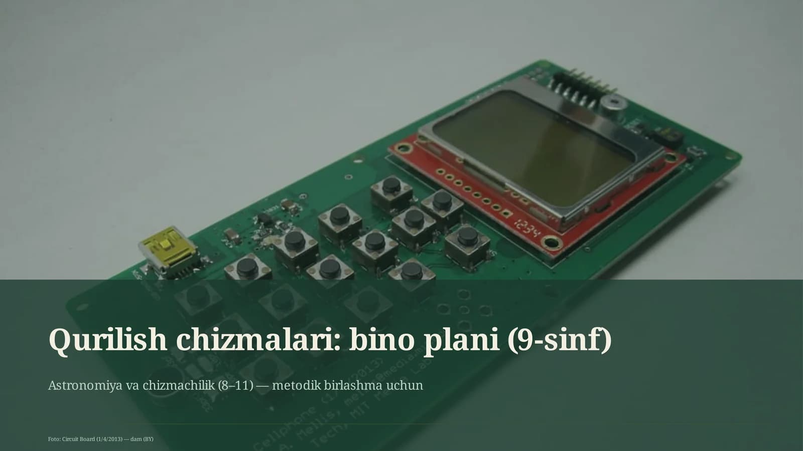 Qurilish chizmalari: bino plani (9-sinf)
