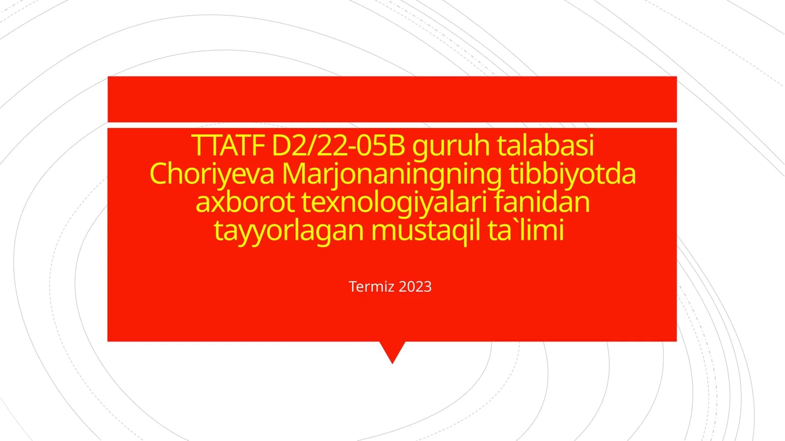 Tibbiy-biologik jarayonlarni rasmiylashtirish va MS Office dasturlari