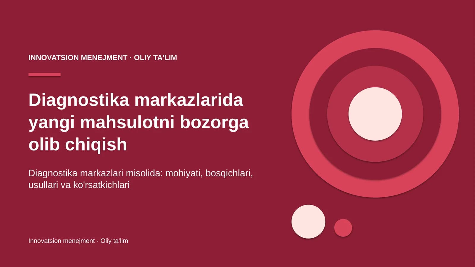 diagnostika markazlarida yangi mahsulotni bozorga olib chiqish 1775