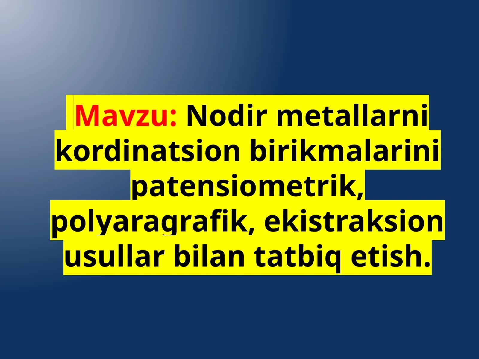 Nanotexnologiyalar