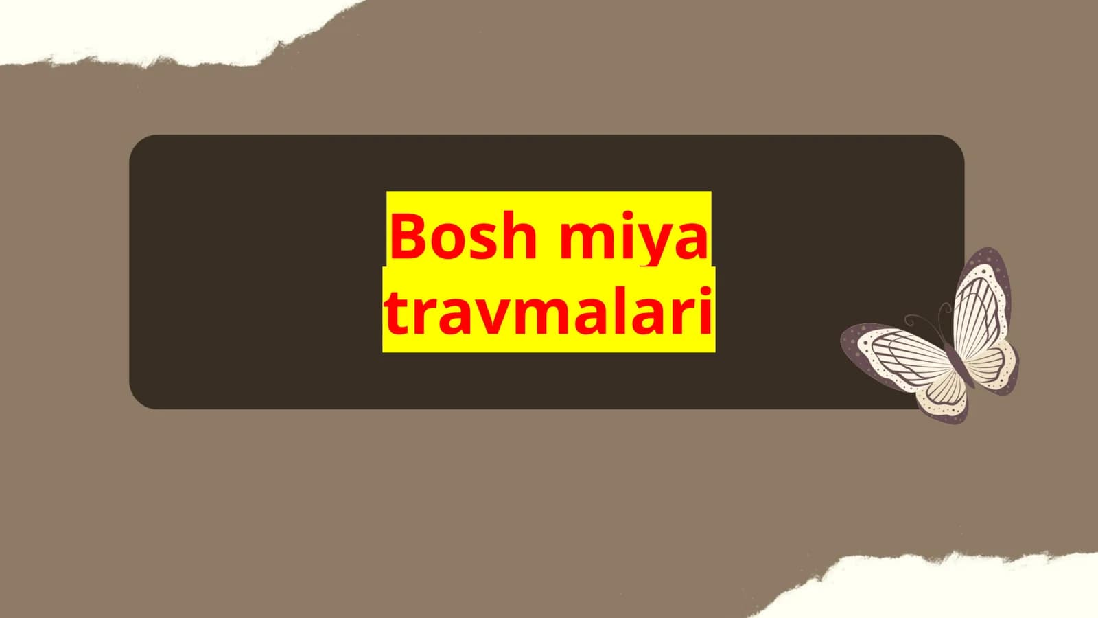 Bosh miya travmalari