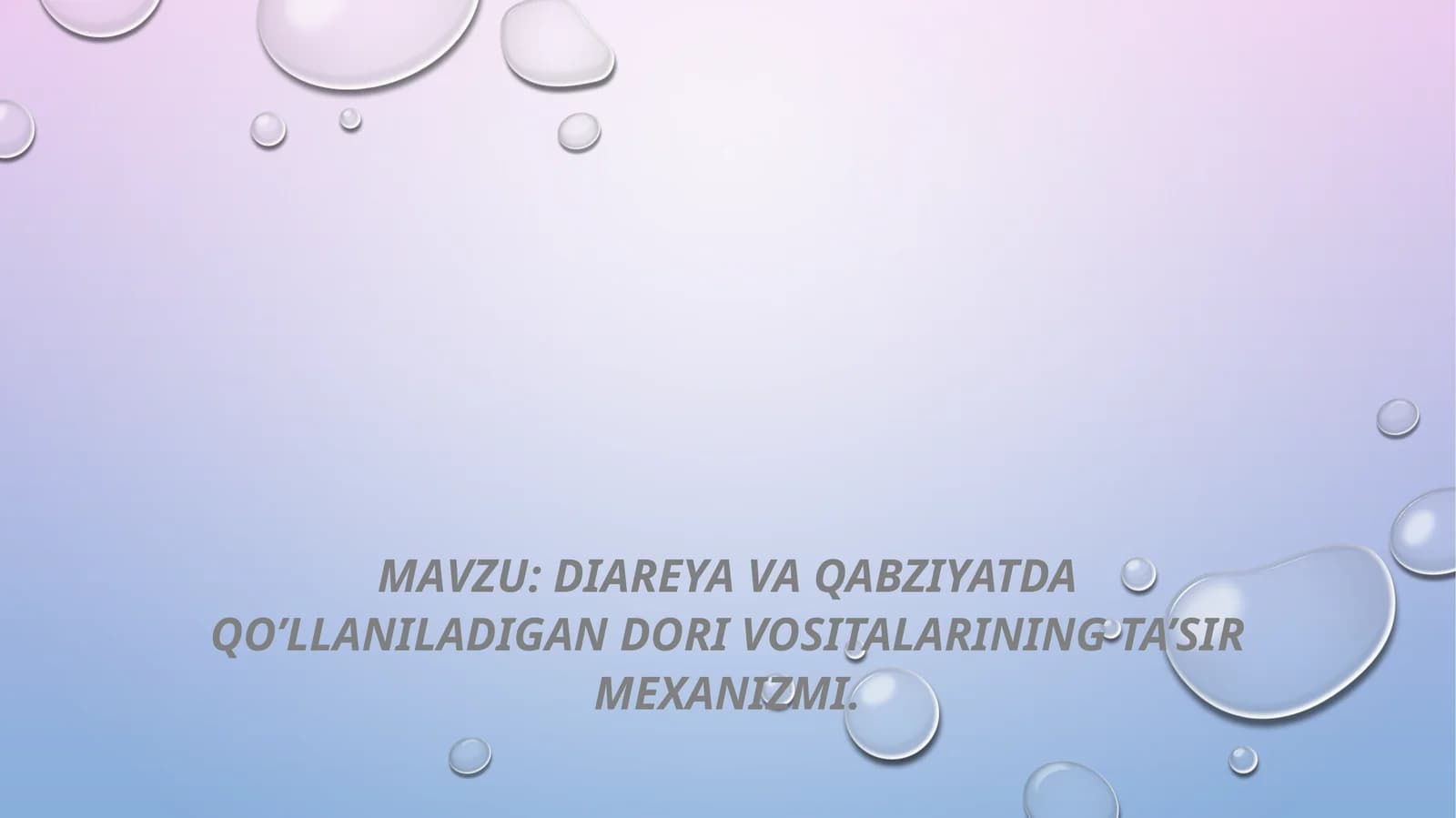 Diareya va qabziyat