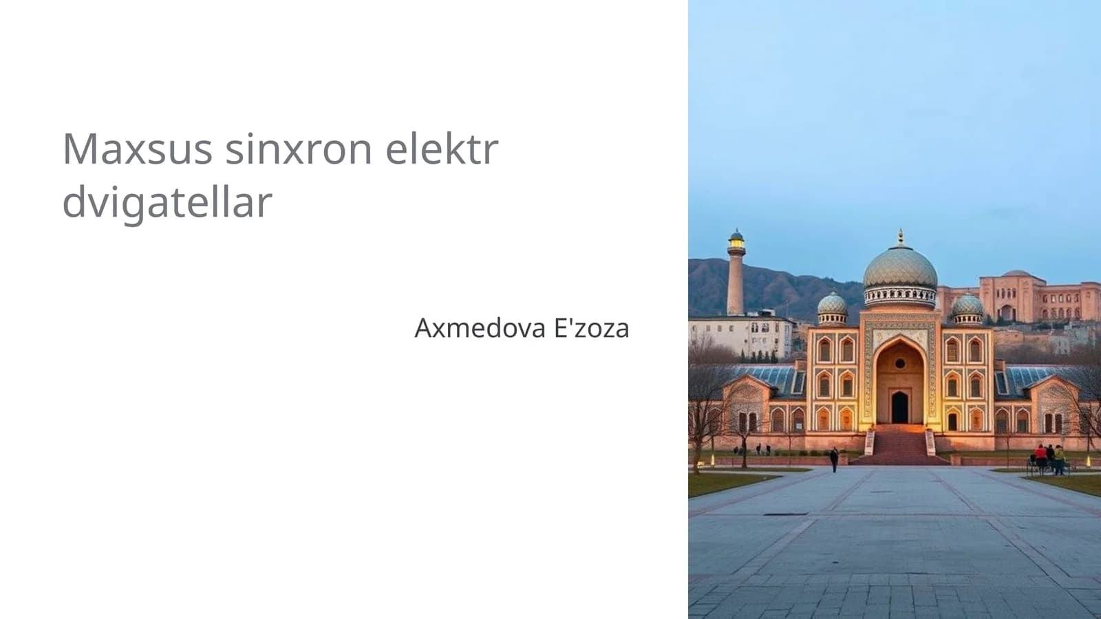 Maxsus sinxron elektr dvigatellar