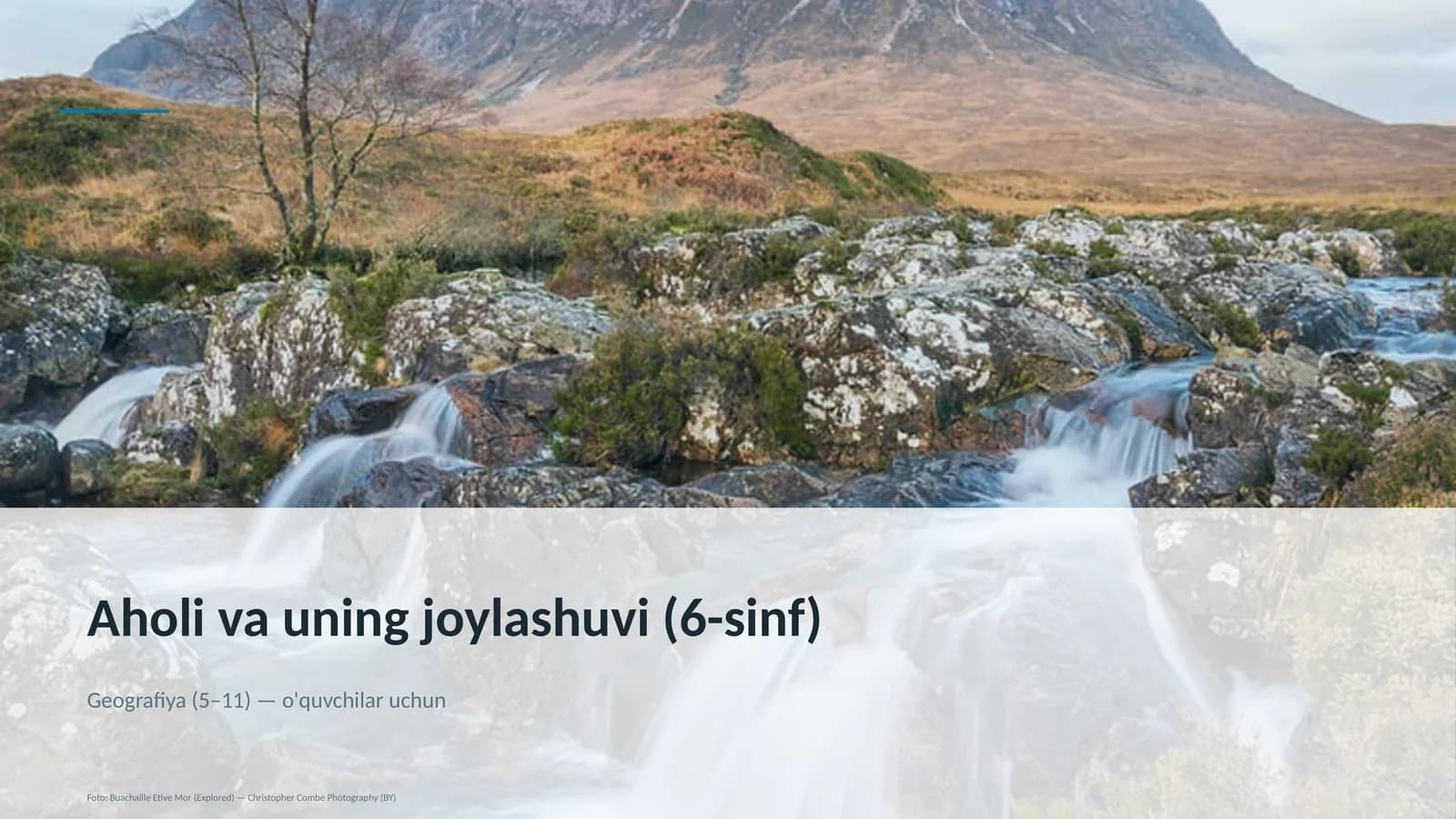Aholi va uning joylashuvi (6-sinf)