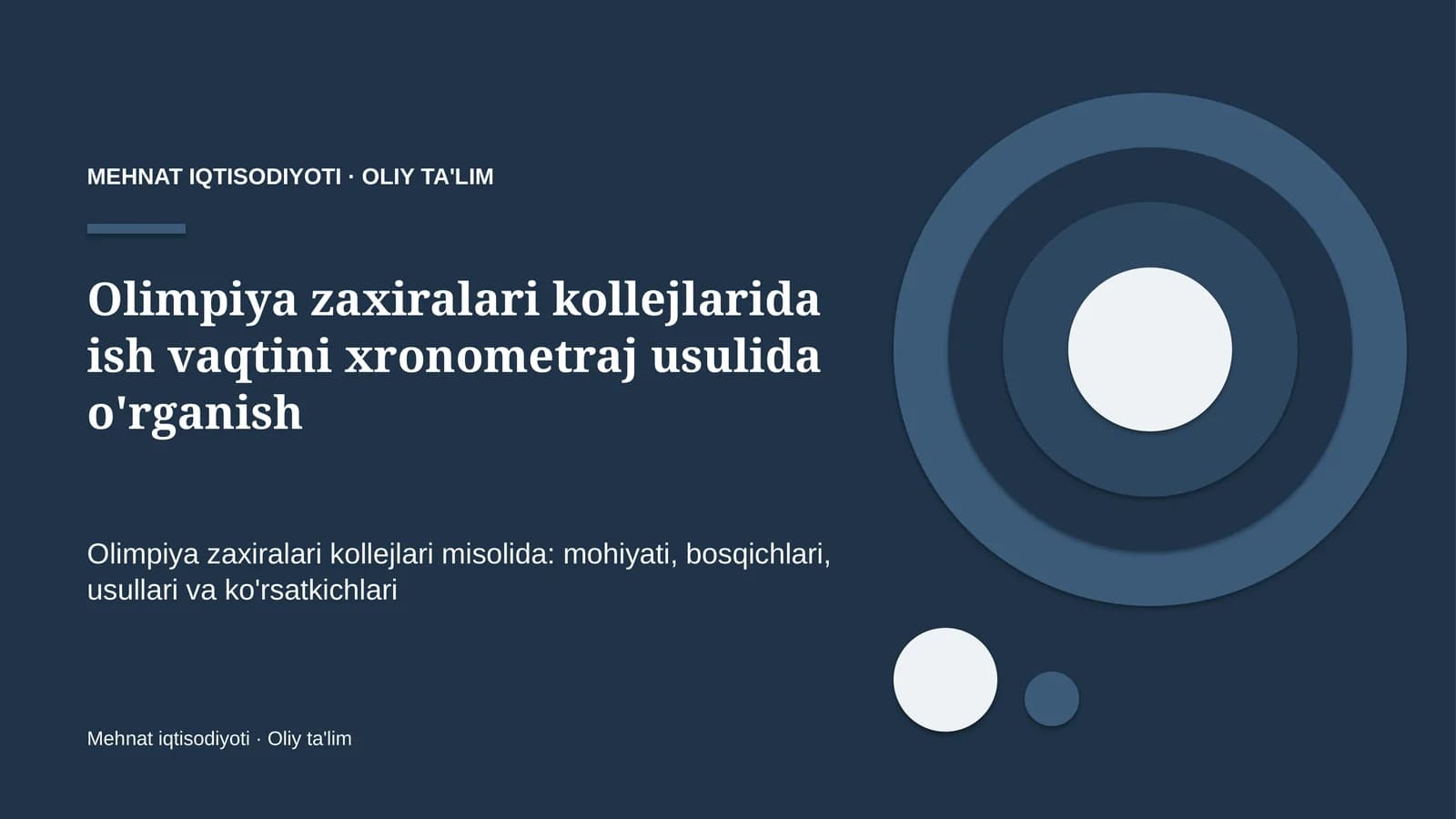 olimpiya zaxiralari kollejlarida ish vaqtini xronometraj usulida o'rganish 2373