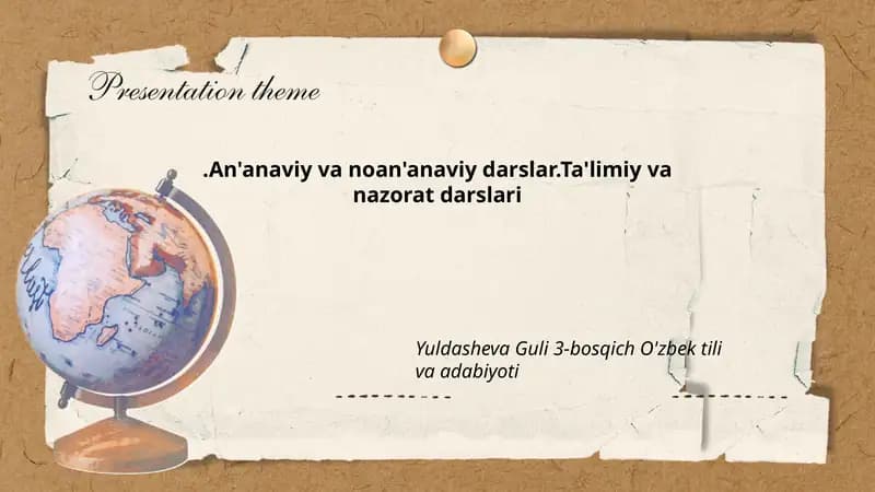 Yuldasheva Guli 3-bosqich O'zbek tili va adabiyoti