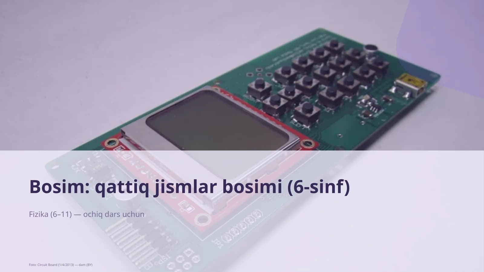 Bosim: qattiq jismlar bosimi (6-sinf)
