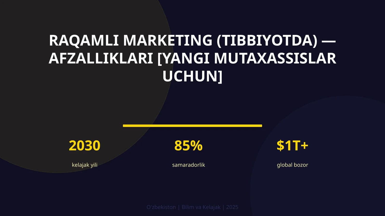 RAQAMLI MARKETING (TIBBIYOTDA) — AFZALLIKLARI [YANGI MUTAXASSISLAR UCHUN]