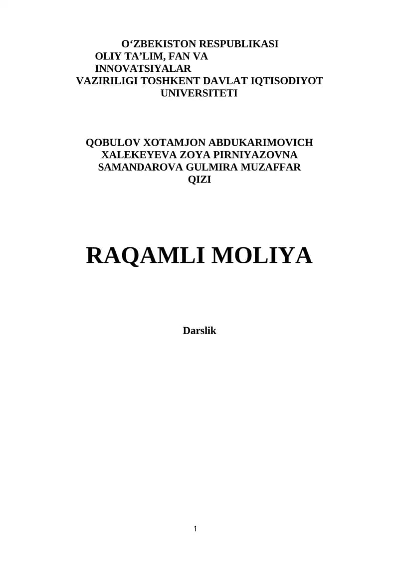 RАQАMLI MОLIYА