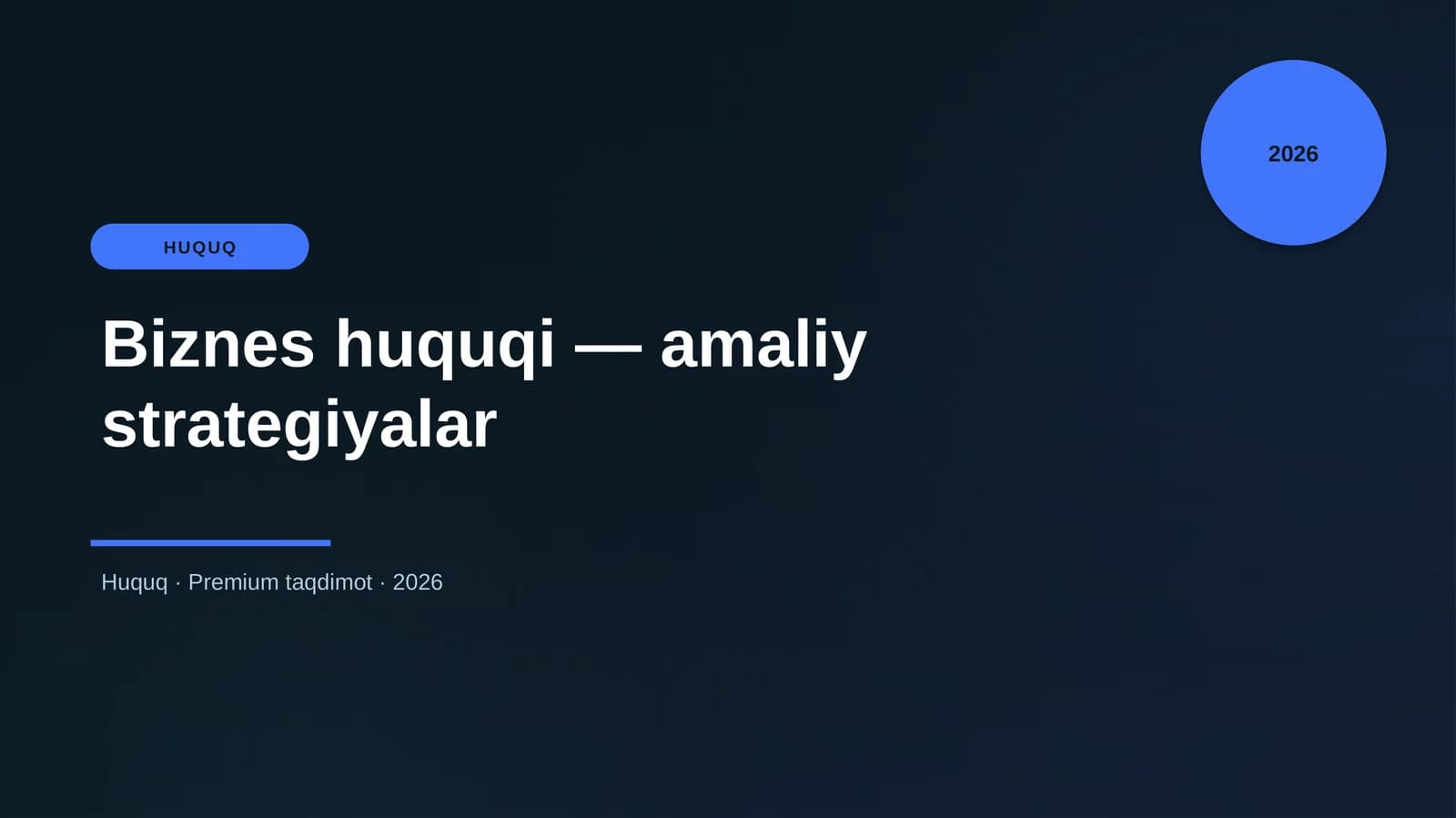 Biznes huquqi — amaliy strategiyalar