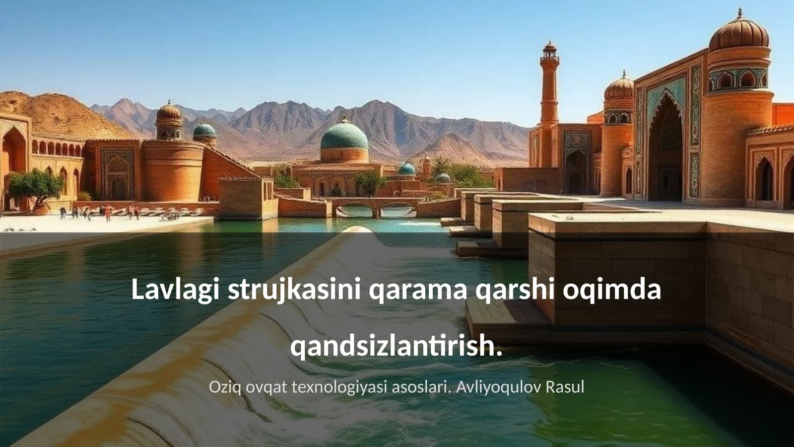 Lavlagi strujkasini qarama qarshi oqimda qandsizlantirish