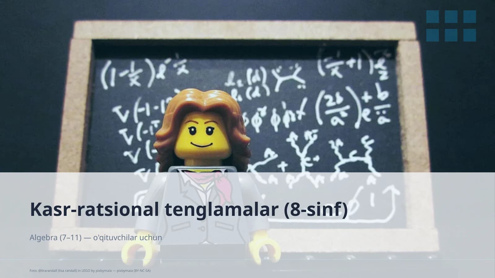 Kasr-ratsional tenglamalar (8-sinf)