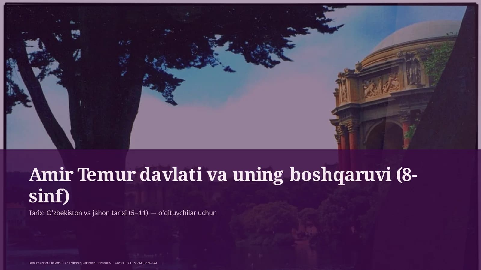 Amir Temur davlati va uning boshqaruvi (8-sinf)