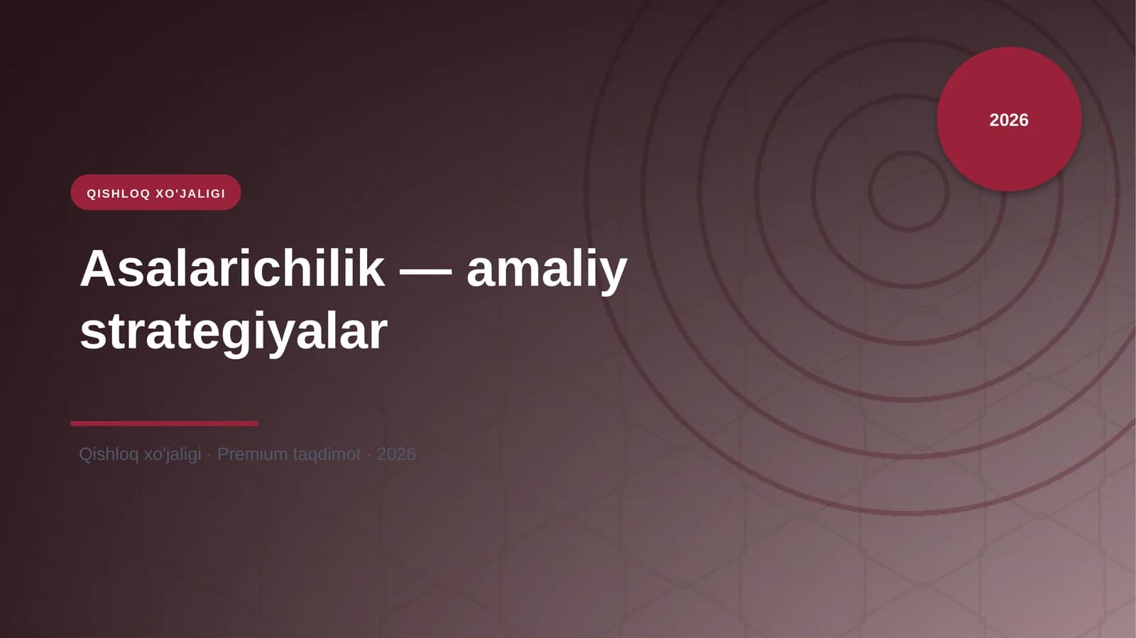 Asalarichilik — amaliy strategiyalar