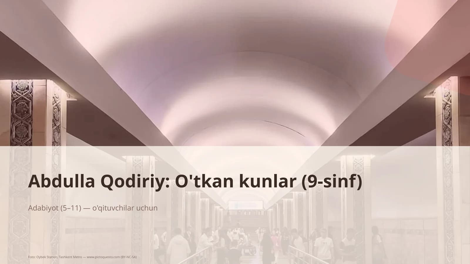 Abdulla Qodiriy: O'tkan kunlar (9-sinf)