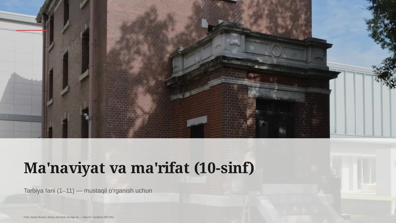 Ma'naviyat va ma'rifat (10-sinf)