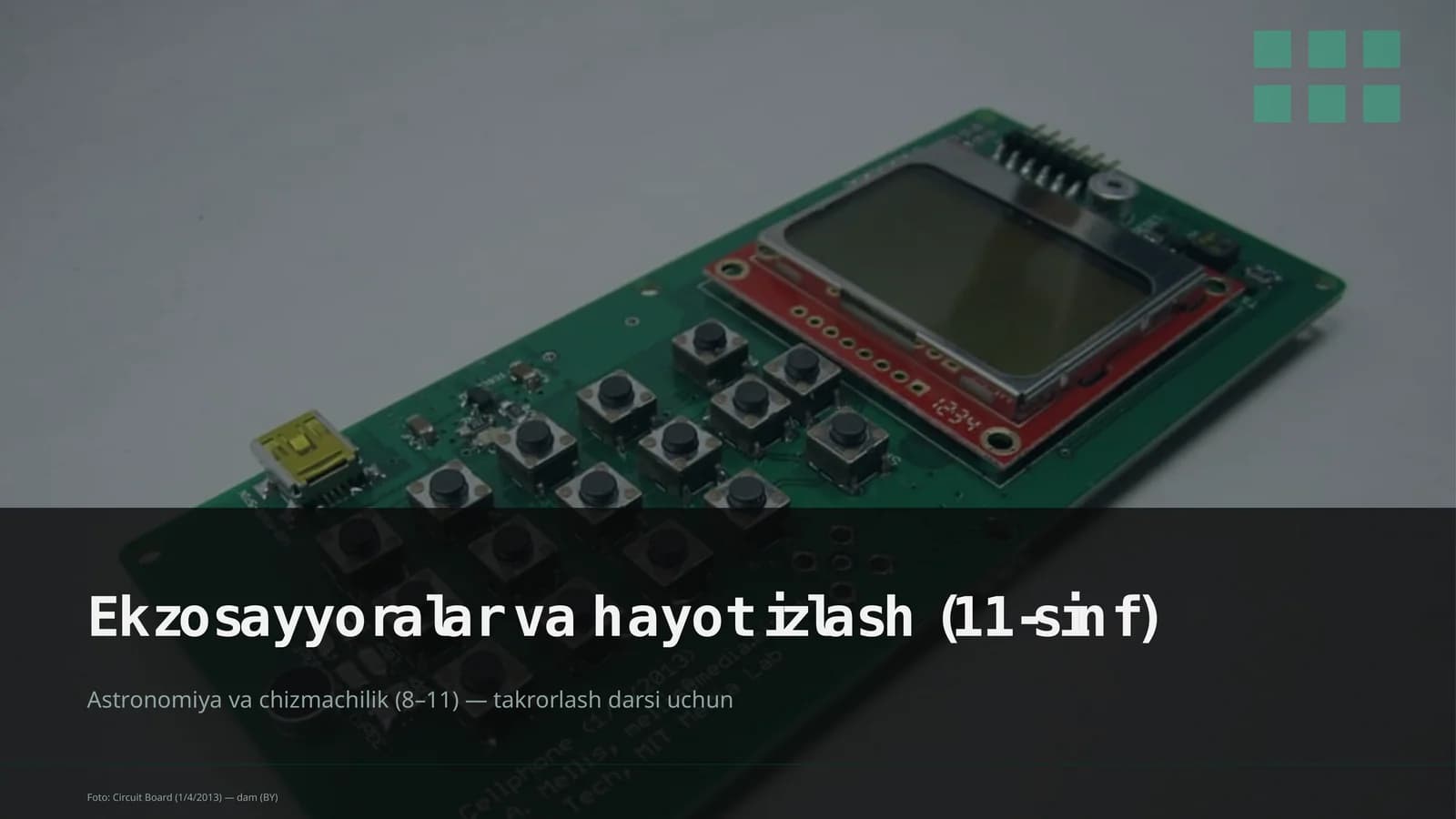 Ekzosayyoralar va hayot izlash (11-sinf)