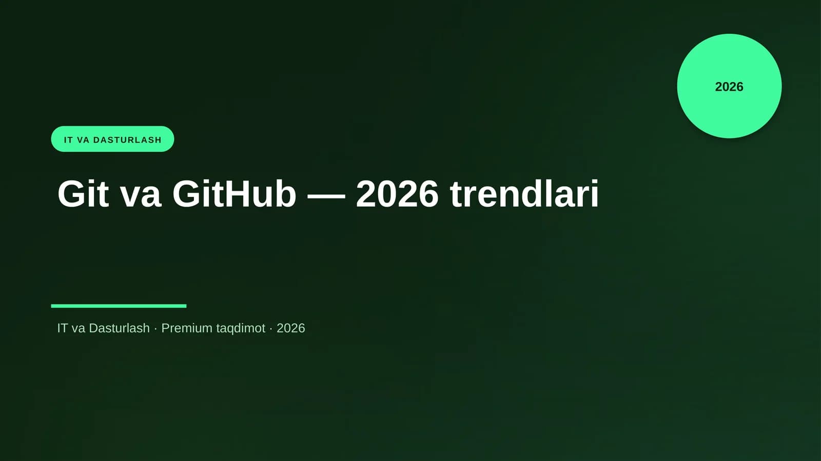 Git va GitHub — 2026 trendlari