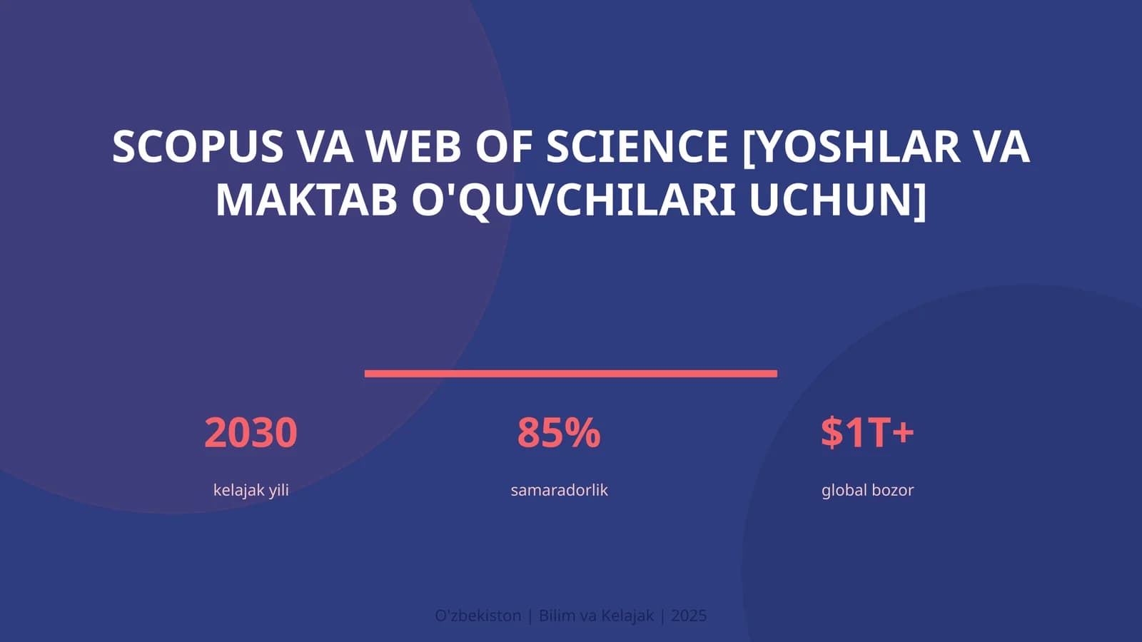 Scopus va Web of Science [Yoshlar va Maktab O'quvchilari Uchun]