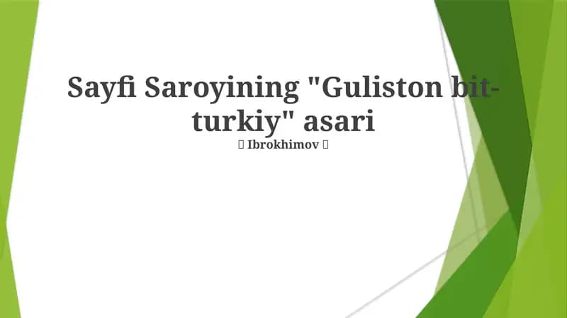 Guliston Bit-Turkiy