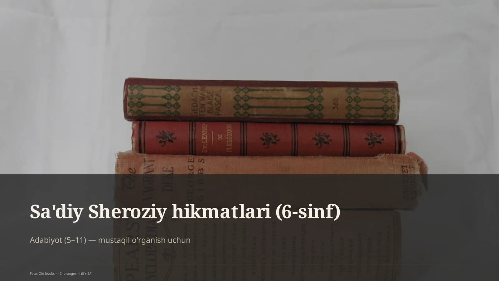 Sa'diy Sheroziy hikmatlari (6-sinf)